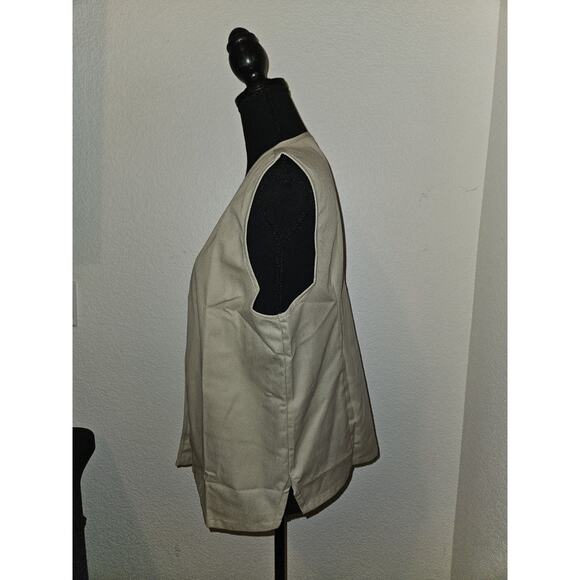 NWT! (2) Girl Scout Cadette Vest Size Large Beige - Picture 3 of 9